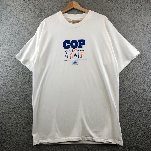 Vintage 1993 Cop and a Half Movie Promo T-shirt Universal Studios XL - Picture 1 of 9